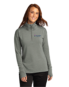 Sport-Tek ® Ladies Sport-Wick ® Flex Fleece 1/4-Zip - Embroidery -Light Heather Grey